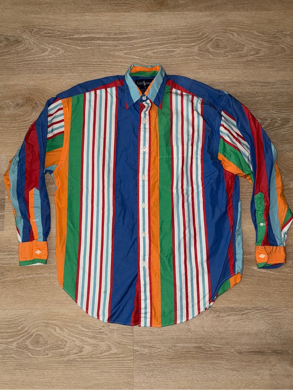 Vintage Polo Ralph Lauren Striped Button Up Shirt Size 4
